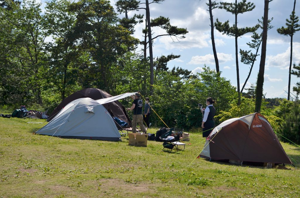 神割崎でキャンプ!!