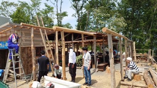 掘っ建て小屋完成！？＠海の見える命の森