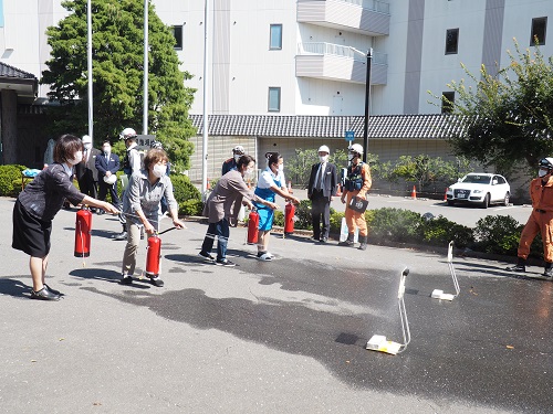 万が一に備えて…秋の防火訓練。