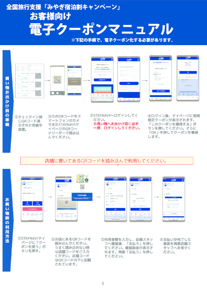 （お客様向け）全国旅行支援・電子クーポンマニュアル※自社作成版