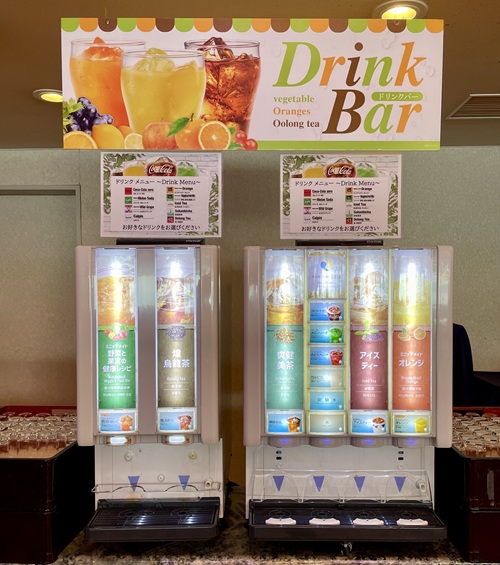 朝食会場のドリンクコーナーがパワーアップ♪
